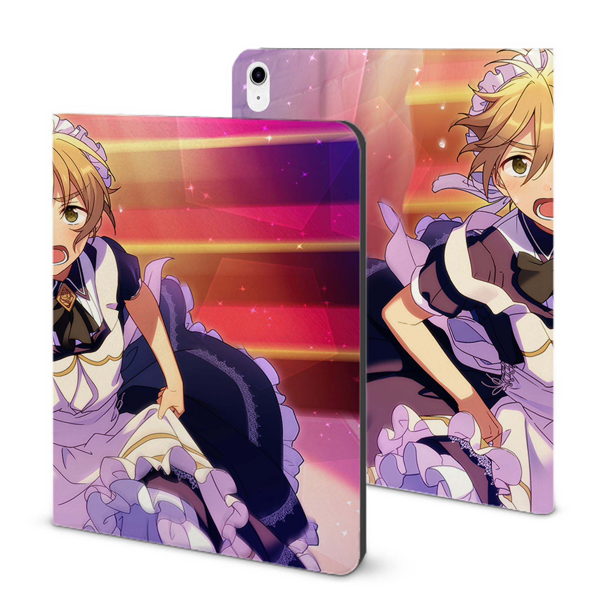 （画像用） あんさんぶるスターズ! Ensemble Stars IPad ケース ブック型 PUレザー TPU 耐衝撃 軽量 薄型 ペン収納なし 全面保護 IPad 各モデル対応